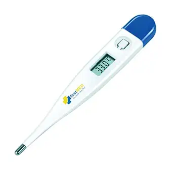 firstMED Mercury Free Digital Thermometer With Quick Measurement of Oral & Underarm Temperature in Celsius & Fahrenheit, Water Resistant for Easy Cleaning