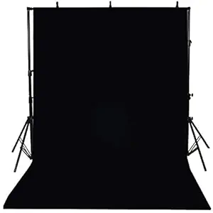 DigiX Polyester Wrinkle Resistant Background Cloth for Photo Studio and Outdoor Photography Backdrop Lekera Cloth 8x12ft with Carry Bag (Black)
