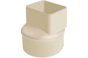 First Plast - Gouttière PVC 33 demi-ronde - Manchon pour tube descente gouttière - 82x56 mm - Sable - Ø100 - First Plast