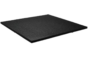 Vivol Tappetino per fitness, 100 x 100 cm, nero, a grana fine, 3 diversi spessori
