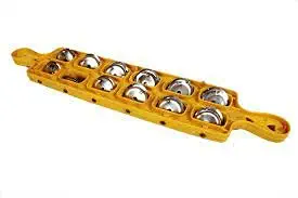 Deepika Musical Plastic Manjira - Musical Instrument for Bhajan and Kirtans,Khartal for Mandir aarti-(Jheeka)-5 line Light Yellowcolor