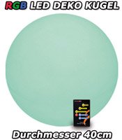LED RGB Gartenkugel 50cm mit Farbwechsel für Garten o. Wohnbereich - 5