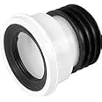 BEGIN STORES Generic 4"x3" Wc Pan Connector, Plastic, Adapter, Toilet Connector, 4" Dia, 5" W x 6" L x 5" H