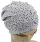 GZHILOVINGL Slouchy Crystal Beanie Hats Small Rhinestone Bonnets For Women Winter