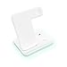 Produktbild talogca Wireless Ladegerät Lade Schnell Dock Station, 15W 3-in-1 Smart Qi Wireless Ladestation Kompatibles Smartphone, Smartwatch, kabelloser Kopfhörer