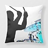Square Pillow Cases Percussion Trap Set Pillow Case Cushion Cover