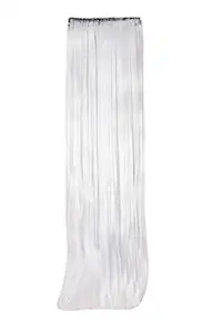 Honbon White Artificial Hair wig For Women and Girls For Festives Bridal Wedding Hair Extension hair wig