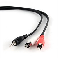 Iggual PSICCA-458 - Cable de audio con conector estéreo de 3,5 mm a 2 conectores RCA de 1,5 metros, color negro