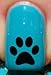 Simple Dog Paw Print - Nail Decals by YRNails
