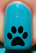 Simple Dog Paw Print - Nail Decals by YRNails