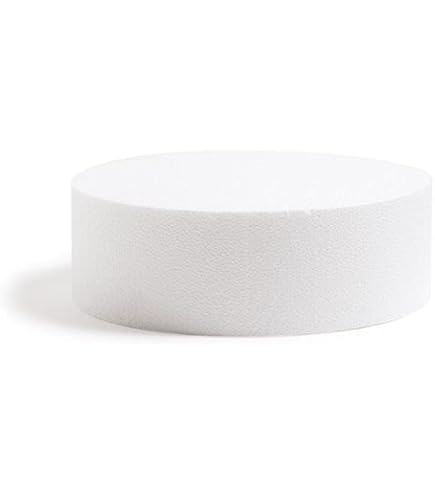 Base falsa para bolos de espuma de poliestireno de 3 niveles, 35, 25 a 15 cm, 10 cm de altura, 6