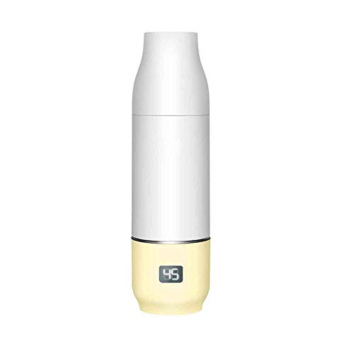 Preisvergleich Produktbild LYY Elektrischer Flaschenwärmer Intelligentes Warmes Milchspeicherpulver-Set Tragbarer Babymilchwärmer-Dreistufenthermostat Baby Kostwärmer,Beige