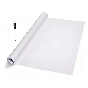 White Board Contact Paper,White Paper Wall Decals Stickers Self-Adhesive,17.7