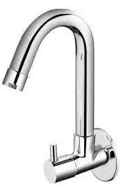 satvik Tails and Sanitary Store -l code-768 l Bathroom and Kitchen taps with Chrome Finish and Quarter Turn Fitting with Wall Flange and Teflon Tape ( Set of 1