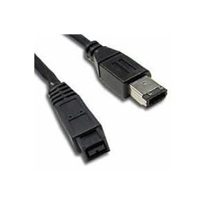 Verbindungskabel FireWire IEEE-1394b 800 / 400, 9-Pin / 6-Pin, 2 m, Schwarz