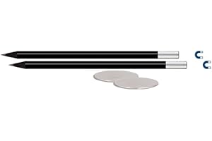 VIER TREFF 2er-Set Magnetbleistifte, schwarz inkl. 2 Metallplättchen, selbstklebend