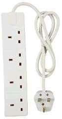 EUROSONIC 4 WAY GANG SURGE PROTECTED EXTENSION SOCKET LEAD