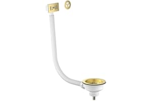 CORSO BATHROOMS Brushed Brass Universal Kitchen Sink Waste 90mm
