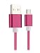 Produktbild Huawei P20 Pro, P20, P20 Lite Stark verstärktes Nylon geflochten 2 Meter Schnelle Aufladung Typ-C USB Datenkabel / Aufladen / Sync / Übertragen von Blei-Kabel [Metall-Anschlüsse] [USB-C auf USB A] [Unterstützt USB 3.1] Pink / Rosa