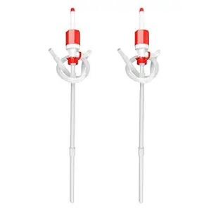 2 Pack | Tera Pump TRDRUM40 (BPA Free) Compact Manual Fuel Pump Heavy Duty 55 Gal Drum Pump with Adjustable Length for Drum Barrels