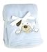 Luxury Soft Fleece Baby Blanket with Puppy Applique 75 x 100cm for Babies from Newborn