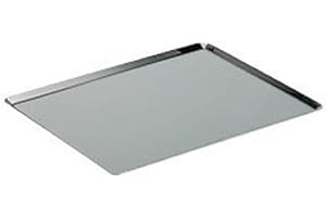 ARREDO CHEF Plaque de cuisson rectangulaire en aluminium, grand plateau pour pâtisserie, four, boulangerie, cuisine professionnelle 40 x 60 x 1,5 cm. (Pleine)