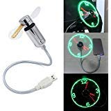 reloj ventilador usb bogota Posiciones ajustables: cuello de cisne flexible de 360 grados de rotación para ajustar la dirección del ventilador para satisfacer tus necesidades.