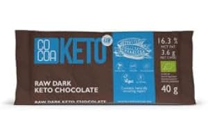 CO COA Celebration Chocolat Noir BIO Keto 40g, Sans Gluten, 0% Sucre Ajouté, Snack Faible en Glucides avec Huile MCT, Parfait pour Régime Cétogène, Sans Additifs Aromatiques