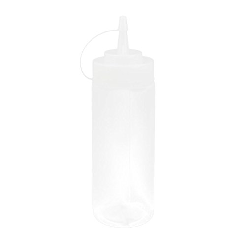 Gazechimp 230ml Kunststoff Leer Sauce Flaschen Quetschflasche Spender für Saucen Ketchup Weiß - 3
