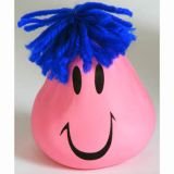 10 x Knautschgesicht 5cm, mit Wollhaaren, Stressball, Knautschball - 3