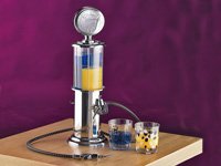 Bar Butler – Getränkespender im Design einer nostalgischen US-Zapfsäule mit 2 Zapfhähnen, Fassungsvermögen: 2x 450 ml (2 Tanks), Verchromt - 4
