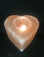 Heart Pink Crystal Candle Holder | Himalayan Salt Benefits | Natural Healing | Buy Natural