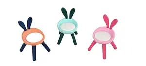 Volbit Kids Children Toddler Bunny Chair Seat, Mini Small Chair, Plastic Stool for Preschool, Daycare, Bedroom, Playroom, Nursery Seat, Giraffe Furniture Stool for Toddlers, Children, Boys, Girls