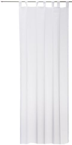 Foil Skylight Modern Transparent Curtain WxH 140 x 245 cm Curl Ribbon white
