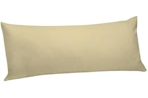 AIMANE® Long Bolster Pillowcase Cover - Body Pillow Neck Support - Orthopaedic Bolster Pillowcase Cover Nursing Pregnancy Support Long Pillowcases (Double 4.6FT, Latte)
