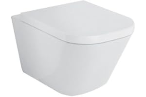 ROCA Pack Cuvette WC THE GAP suspendue sans bride - abattant frein chute - Blanc