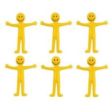 Teeliya® » 12 x Gelbe Smiley-Figuren ✮ Emoji ✮ Glibber Knetmännchen ✮ Elastisch ✮ Dehn- und Streckbar ✮ Mitgebsel - 3