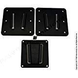 PAW International RV TV Bracket (Polymer) 3 Piece Set- Black