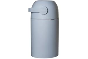 KEMMLIT Windeleimer geruchsdicht ohne Kassette mit Deckel und großes Fassungsvermögen für bis zu 25 Windeln inkl. Geruchsstop-System - Funktioniert mit herkömmlichen Tüten (Blau)