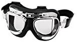 Vintage motorcycle glasses Air force: Black- Clear chrome