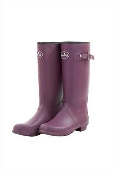 Sherwood Forest Derlington Neoprene Wellington Boots-Bright Pink 5