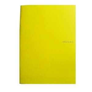 Fabriano EcoQua Notebooks staplebound blank lemon 21cm x 30cm .