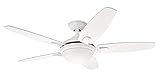 Hunter Fan 50613 Hunter Contempo Blanc 132 cm Ventilateur de plafond avec éclairage, Acier, 52 W, 132 cm