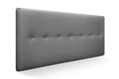 SUENOSZZZ-ESPECIALISTAS DEL DESCANSO Cabecero de Cama Dakota tapizado en Polipiel para Camas de 90 (100 x 57 cm) Polipiel Ceniza