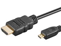 Full-HD-Adapterkabel, Micro-HDMI (D) auf HDMI (A), 3 Meter - 3