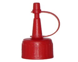 10 x 50 ml Octopus Kunststoffflaschen, Plastikflaschen aus HDPE mit roten Spritzverschlüssen bzw. Tropfverschlüssen, z.B. für E-Liquids / E-Zigaretten, chemikalienresistent, inkl. 10 Beschriftungsetiketten - 2
