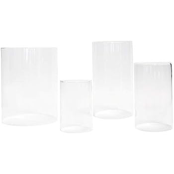 Cylindre En Verre Pour Bougies - 2 Photophores Ouverts Transparents 10x9cm