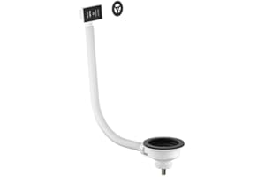 CORSO BATHROOMS Matt Black Universal Kitchen Sink Waste 90mm