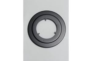 NOVA ITALF Rosone nero per stufe a pellet e tubo nero per canna fumaria (D 80 mm)