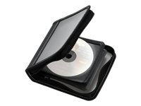 Ednet CD Etui aus PP Folie und Nylon mit Reißverschluß für maximal 24 CD/DVD in transparenten CD Schutzhüllen Farbe: transparent schwarz